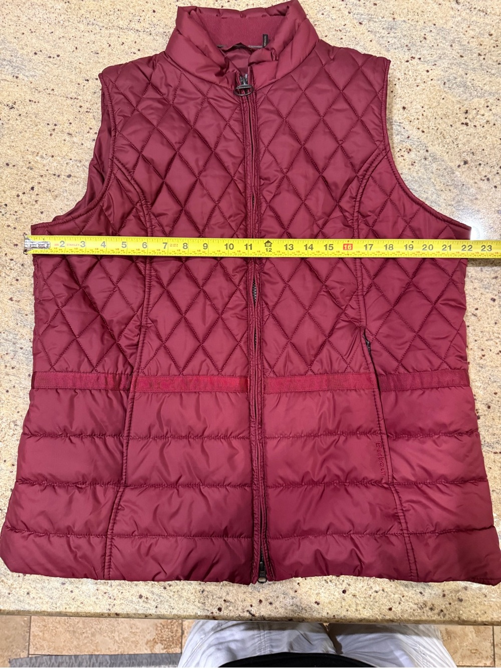 Barbour Women's Burgundy Ellen Lined Winter Vest